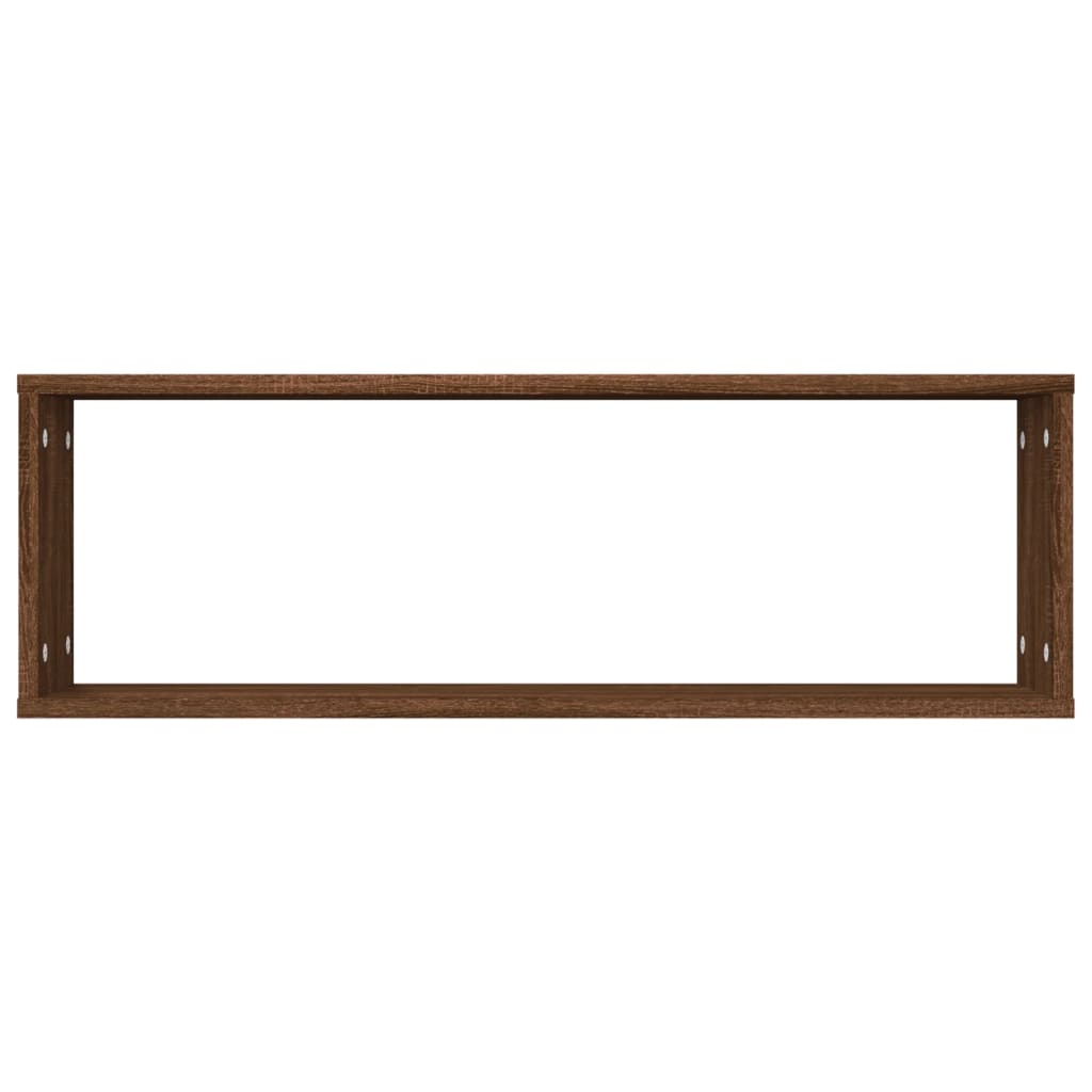 Wandschappen kubus 4 st 80x15x26,5 cm hout bruin eikenkleur