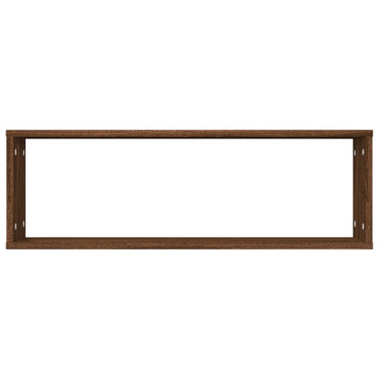 Wandschappen kubus 4 st 80x15x26,5 cm hout bruin eikenkleur