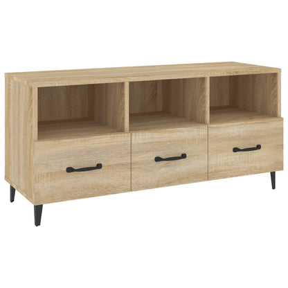 Tv-meubel 102x35x50 cm bewerkt hout sonoma eikenkleurig