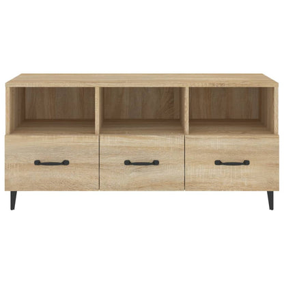 Tv-meubel 102x35x50 cm bewerkt hout sonoma eikenkleurig