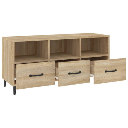 Tv-meubel 102x35x50 cm bewerkt hout sonoma eikenkleurig