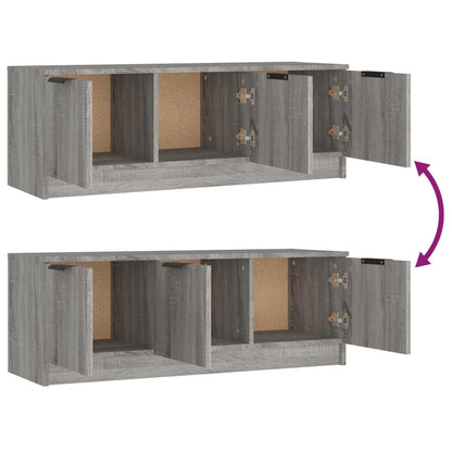 Tv-meubel 102x35x36,5 cm bewerkt hout grijs sonoma eikenkleurig