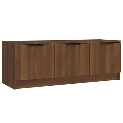 Tv-meubel 102x35x36,5 cm bewerkt hout bruin eikenkleur