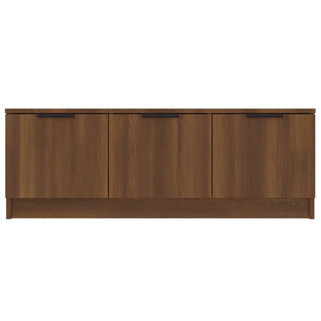 Tv-meubel 102x35x36,5 cm bewerkt hout bruin eikenkleur