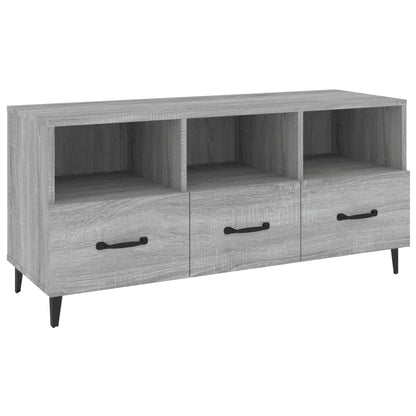 Tv-meubel 102x35x50 cm bewerkt hout grijs sonoma eikenkleurig