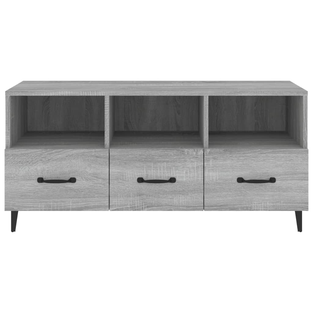 Tv-meubel 102x35x50 cm bewerkt hout grijs sonoma eikenkleurig