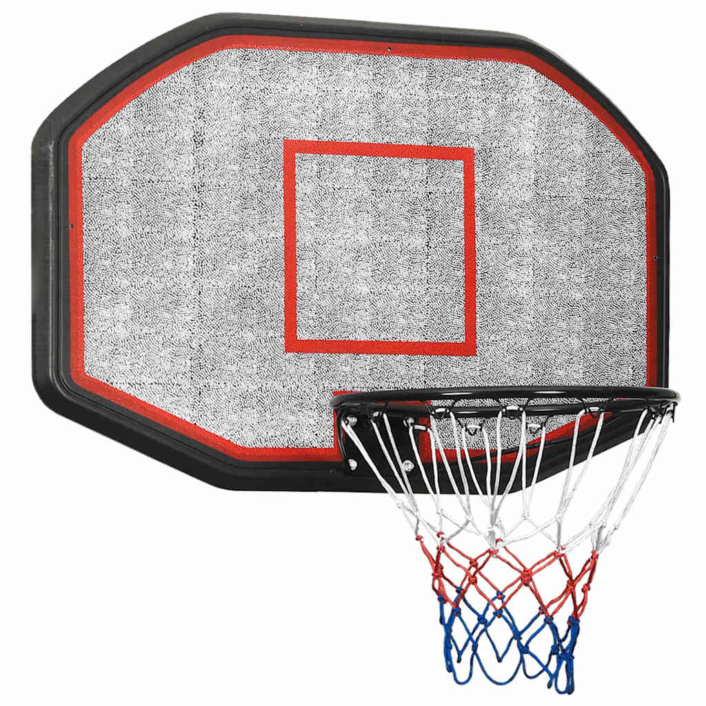 Basketbalbord 109x71x3 cm polyetheen zwart