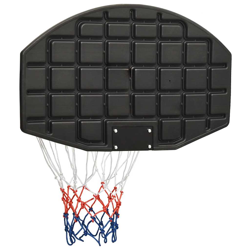 Basketbalbord 71x45x2 cm polyetheen zwart