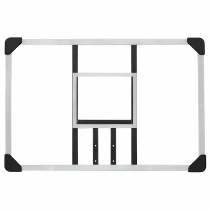 Basketbalbord 90x60x2,5 cm polycarbonaat transparant