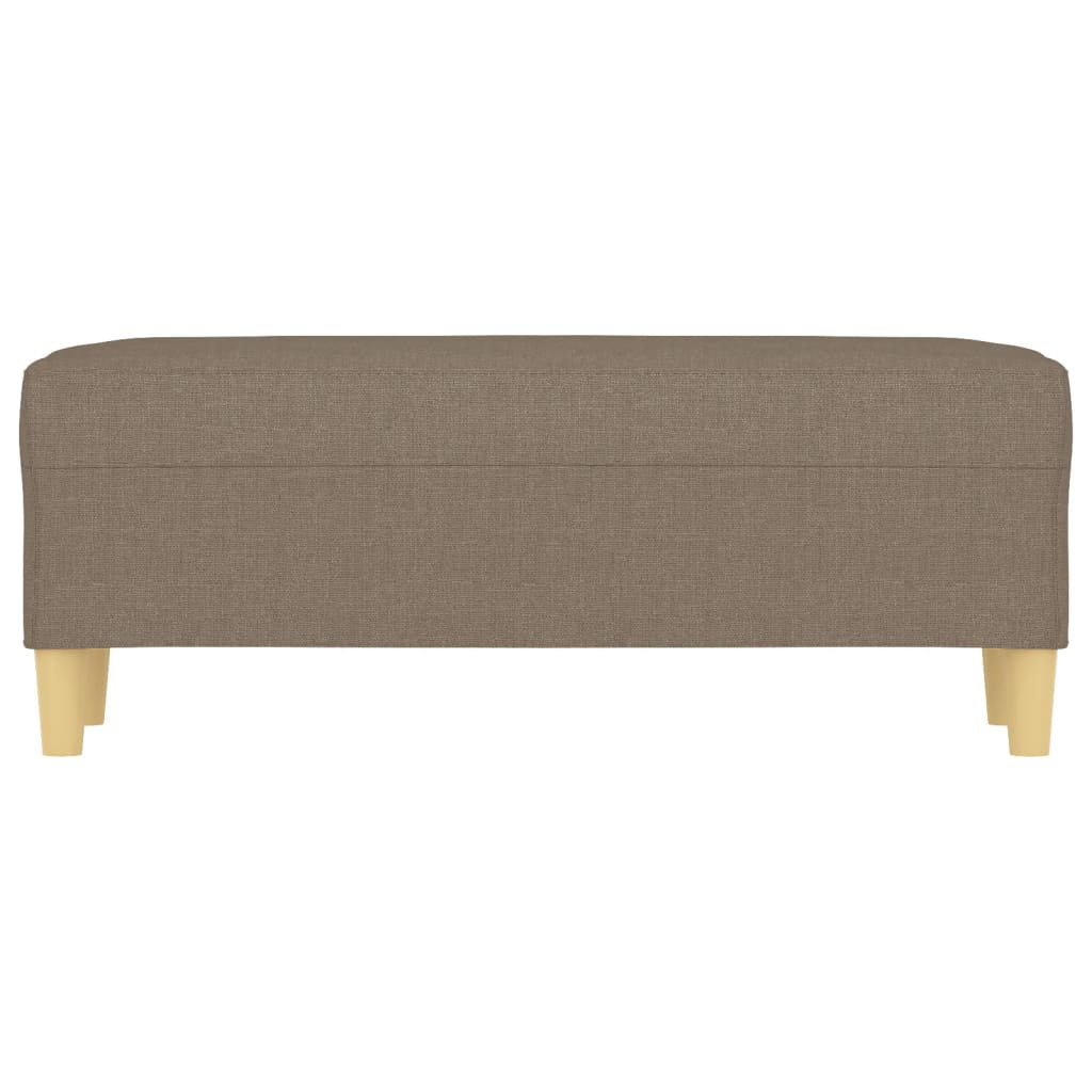 Bankje 100x35x41 cm stof taupe