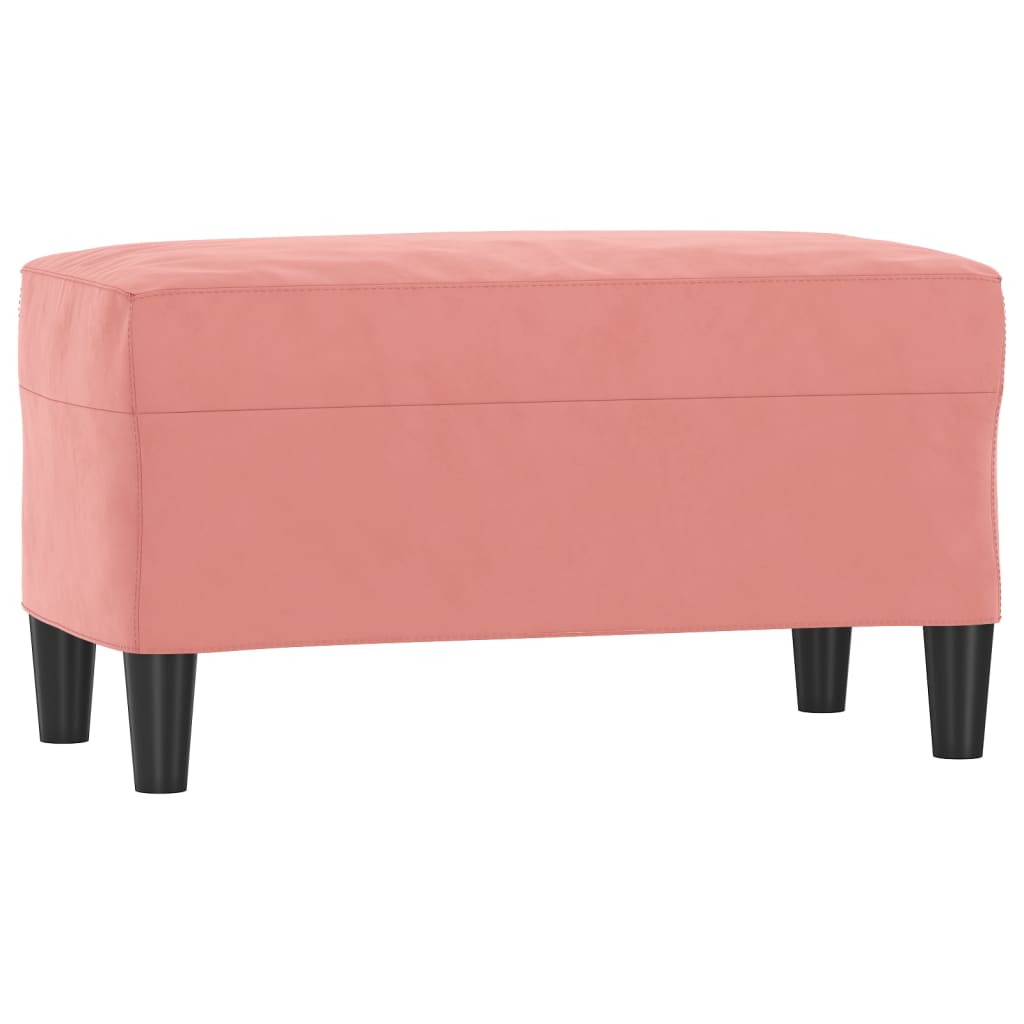 Bankje 70x35x41 cm fluweel roze