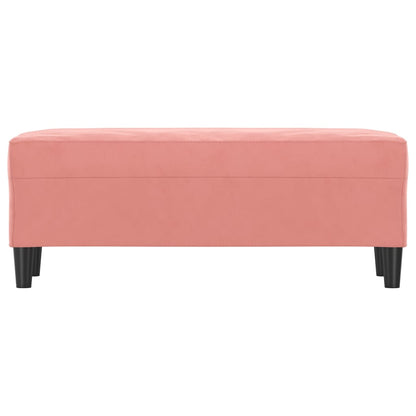 Bankje 100x35x41 cm fluweel roze