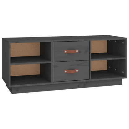 Tv-meubel 100x34x40 cm massief grenenhout grijs