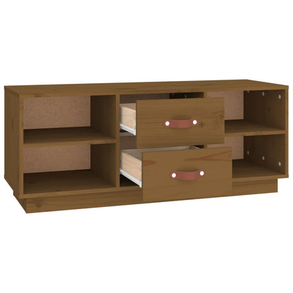 Tv-meubel 100x34x40 cm massief grenenhout honingbruin