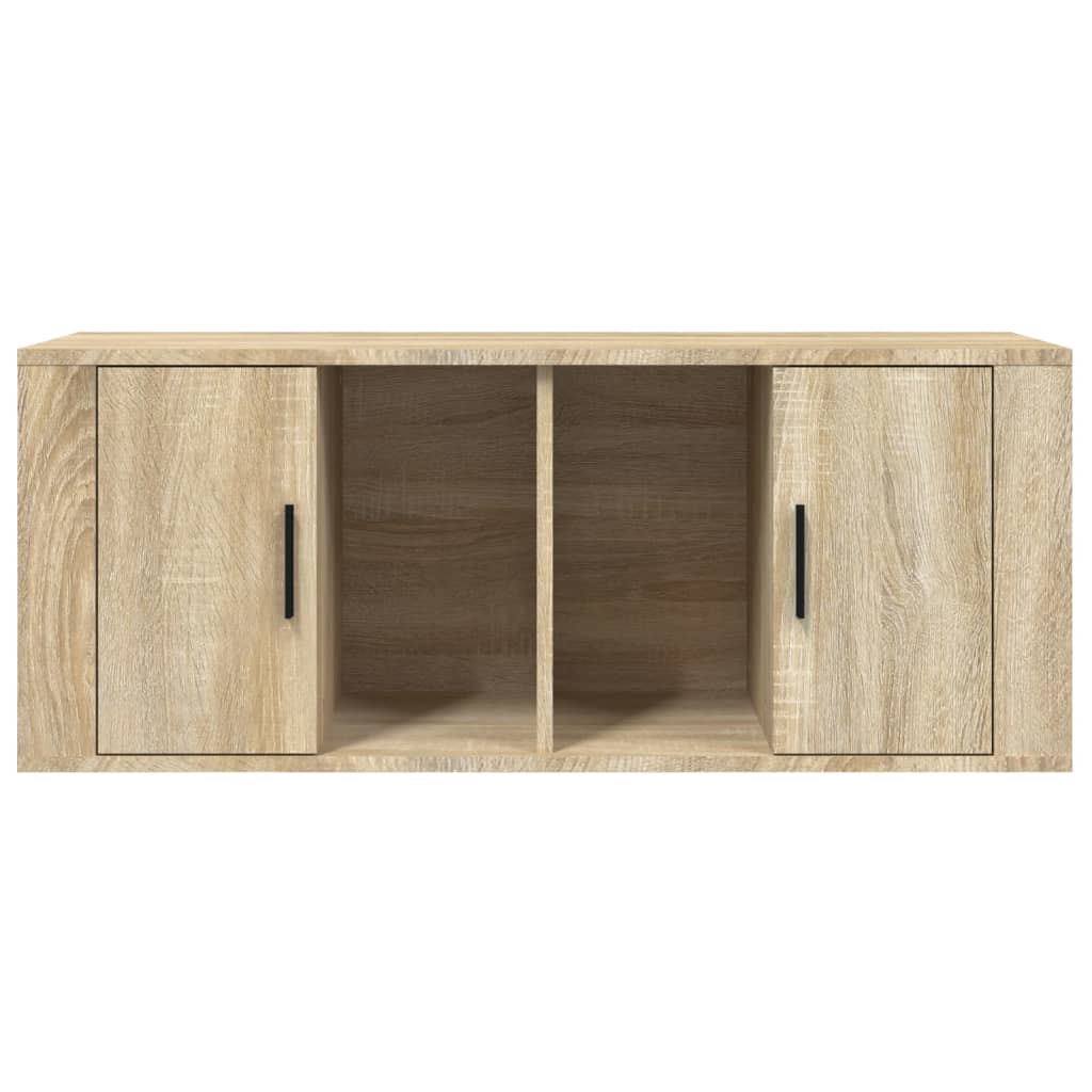 Tv-meubel 100x35x40 cm bewerkt hout sonoma eikenkleurig