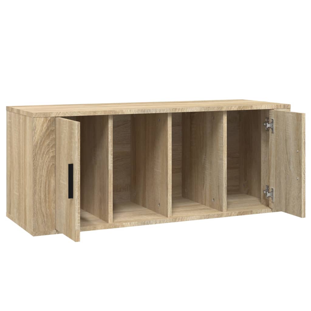 Tv-meubel 100x35x40 cm bewerkt hout sonoma eikenkleurig