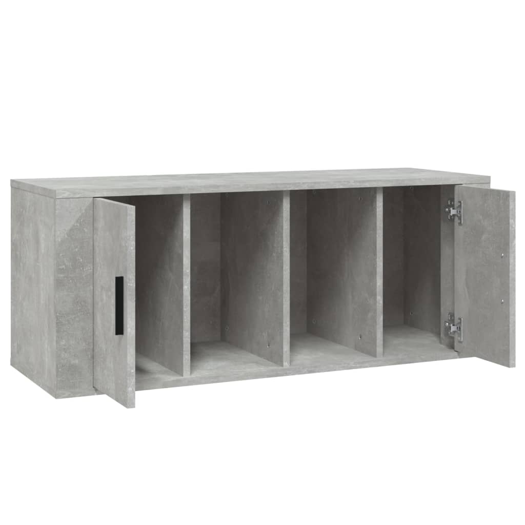 Tv-meubel 100x35x40 cm bewerkt hout betongrijs