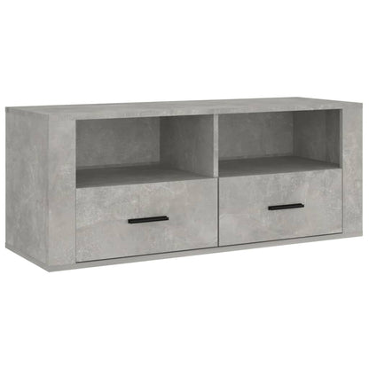 Tv-meubel 100x35x40 cm bewerkt hout betongrijs