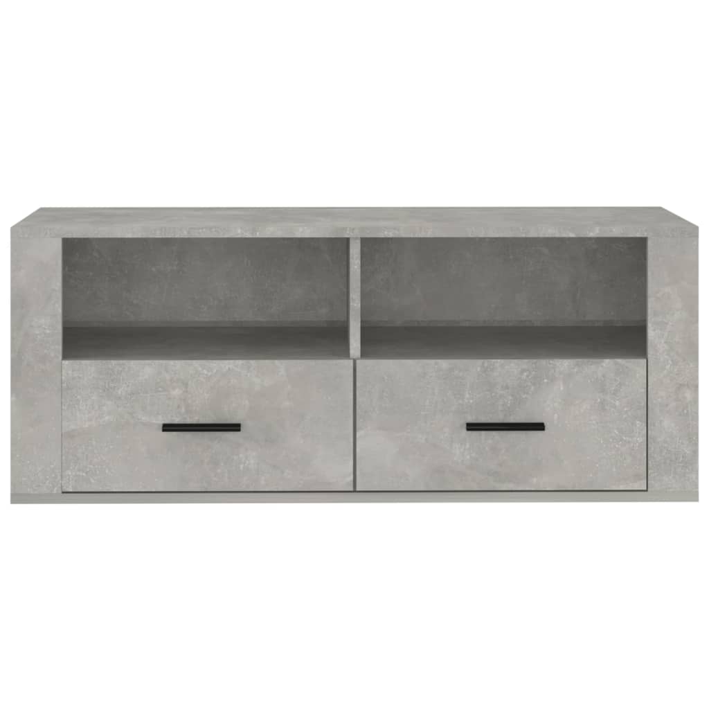 Tv-meubel 100x35x40 cm bewerkt hout betongrijs