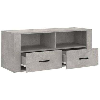 Tv-meubel 100x35x40 cm bewerkt hout betongrijs