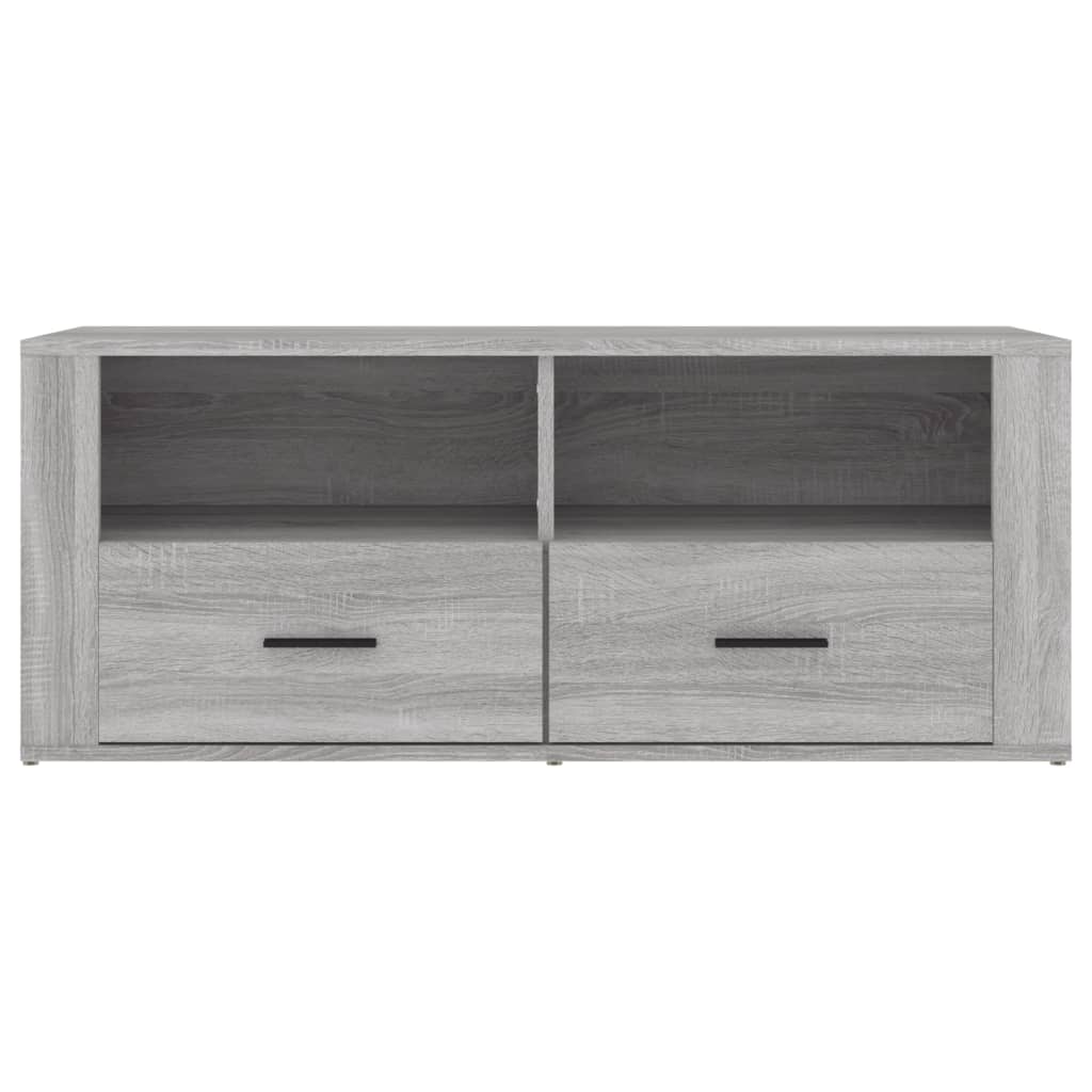 Tv-meubel 100x35x40 cm bewerkt hout grijs sonoma eikenkleurig