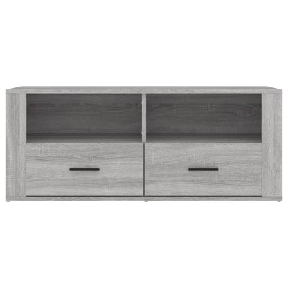 Tv-meubel 100x35x40 cm bewerkt hout grijs sonoma eikenkleurig