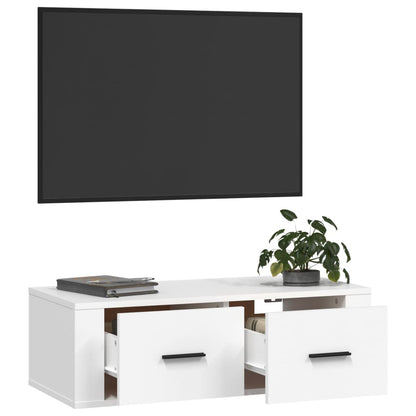 Tv-hangmeubel 80x36x25 cm bewerkt hout wit