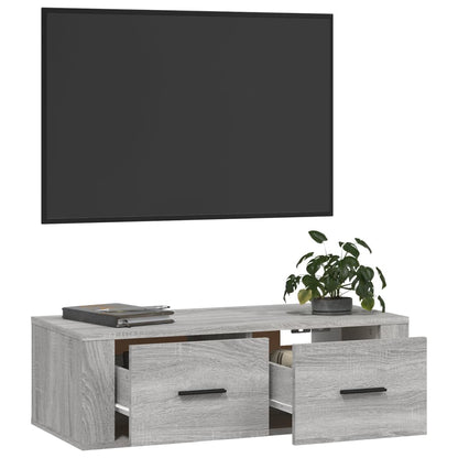 Tv-hangmeubel 80x36x25 cm bewerkt hout grijs sonoma eikenkleur