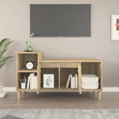 Tv-meubel 100x35x55 cm bewerkt hout sonoma eikenkleurig