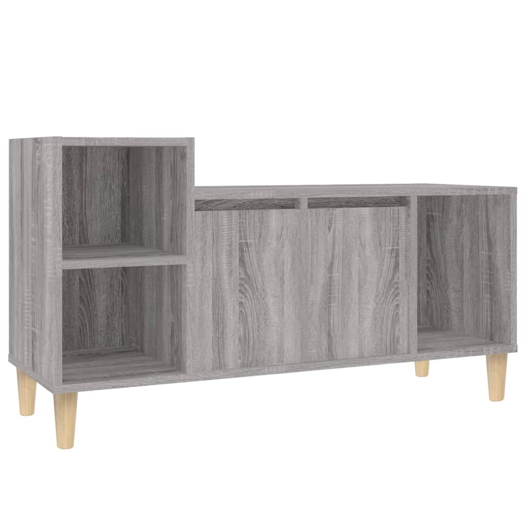 Tv-meubel 100x35x55 cm bewerkt hout grijs sonoma eikenkleurig