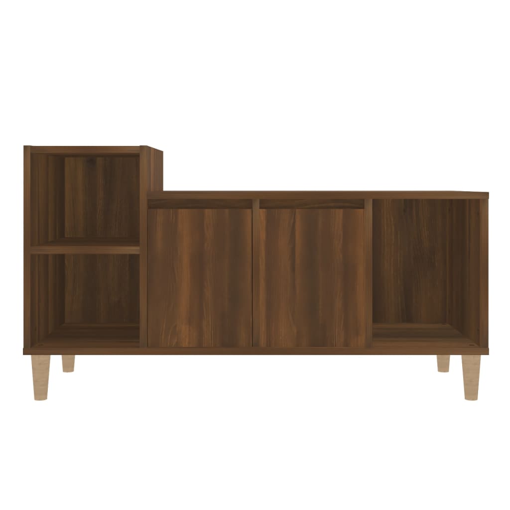 Tv-meubel 100x35x55 cm bewerkt hout bruin eikenkleur