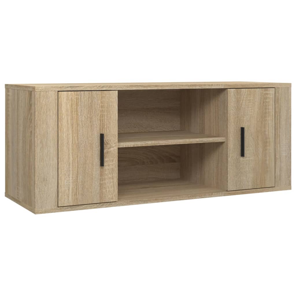 Tv-meubel 100x35x40 cm bewerkt hout sonoma eikenkleurig