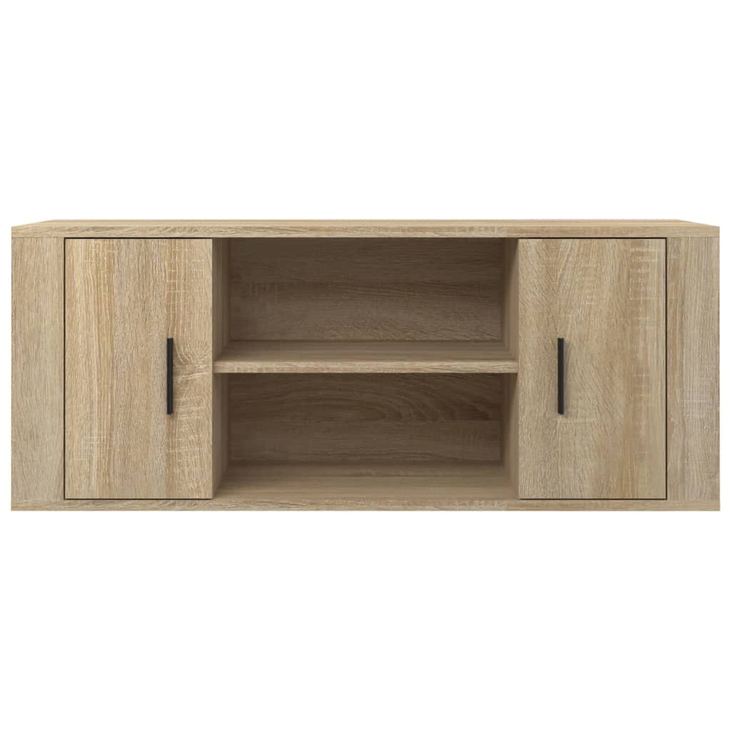 Tv-meubel 100x35x40 cm bewerkt hout sonoma eikenkleurig