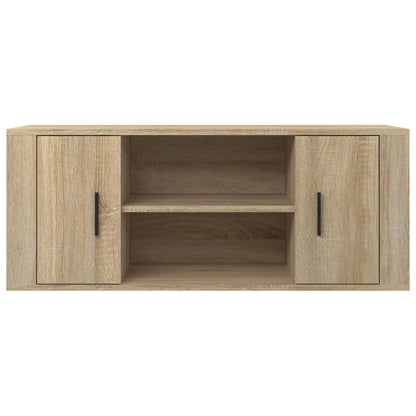 Tv-meubel 100x35x40 cm bewerkt hout sonoma eikenkleurig