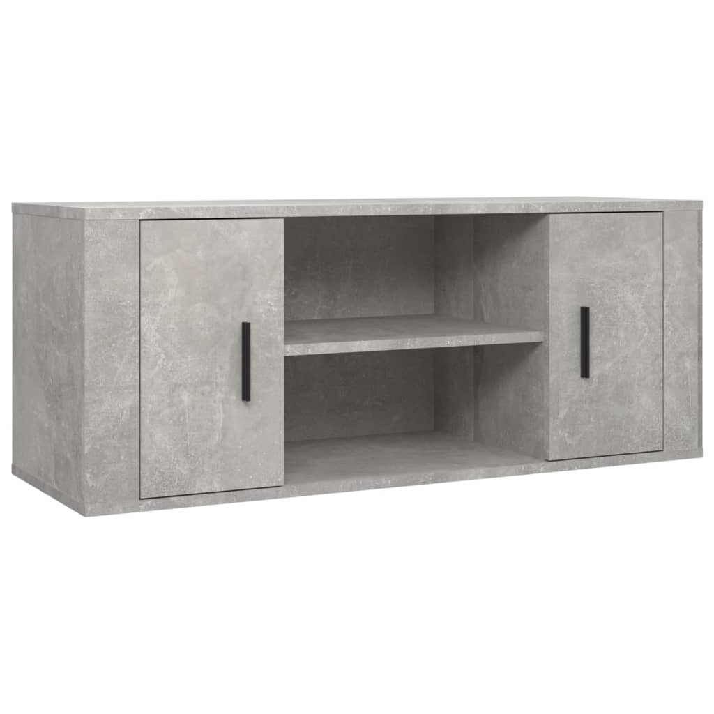 Tv-meubel 100x35x40 cm bewerkt hout betongrijs