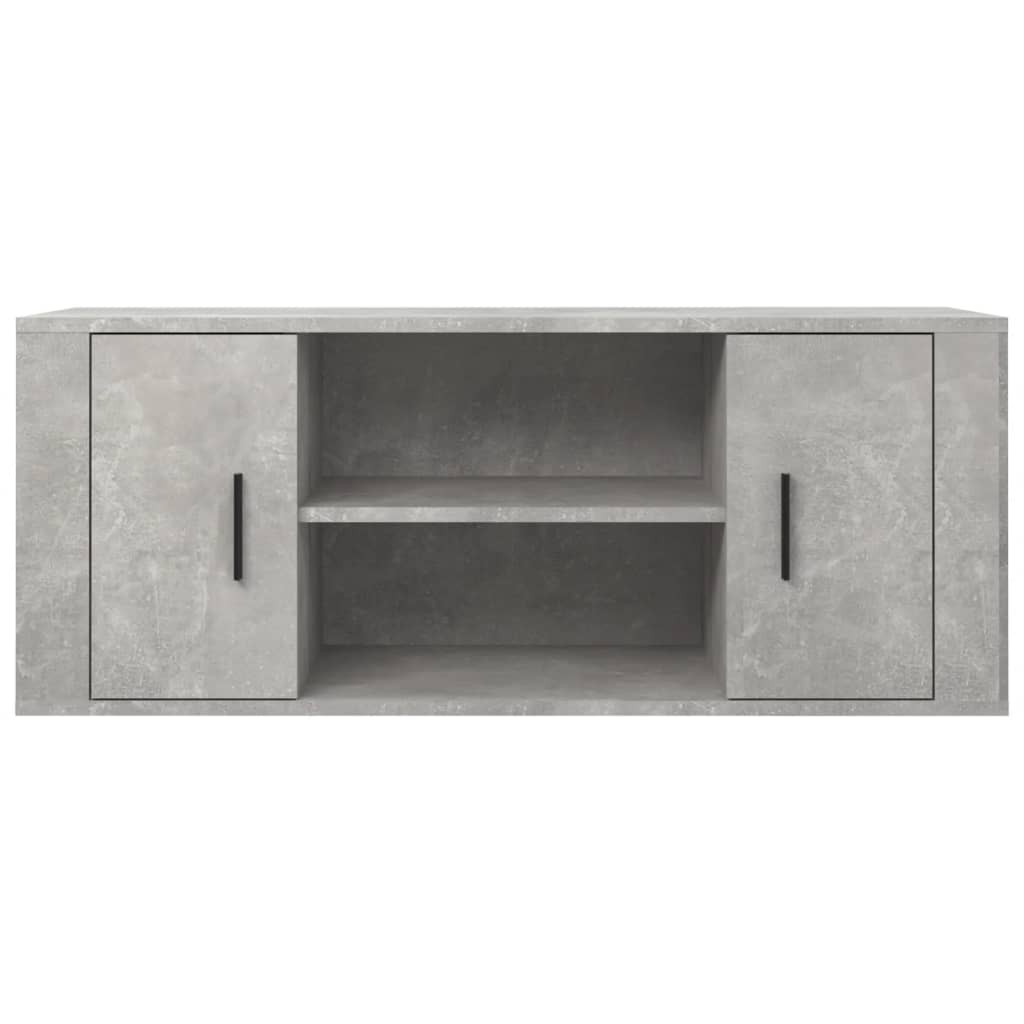 Tv-meubel 100x35x40 cm bewerkt hout betongrijs