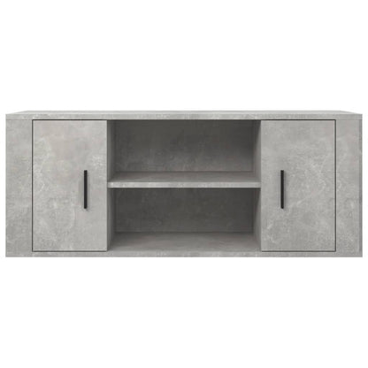 Tv-meubel 100x35x40 cm bewerkt hout betongrijs