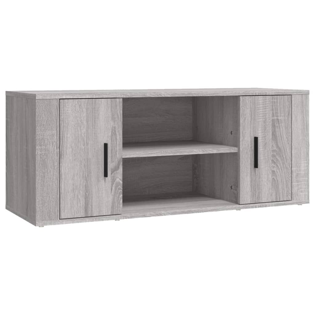 Tv-meubel 100x35x40 cm bewerkt hout grijs sonoma eikenkleurig