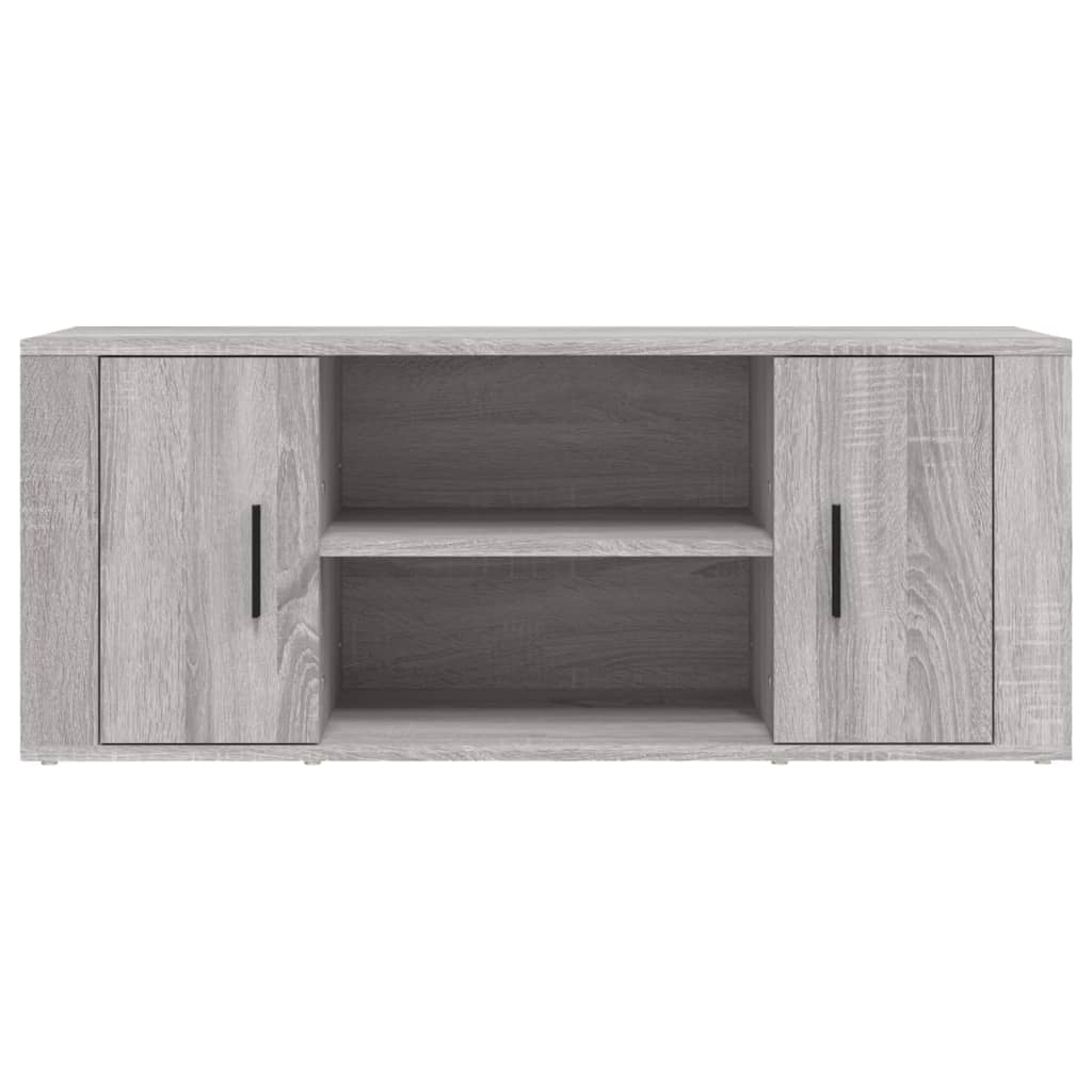 Tv-meubel 100x35x40 cm bewerkt hout grijs sonoma eikenkleurig