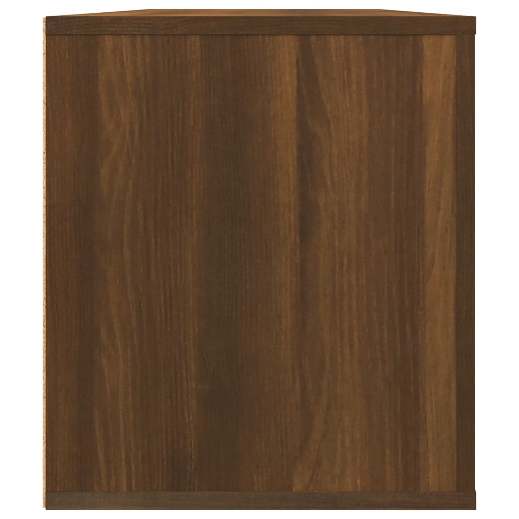 Tv-meubel 100x35x40 cm bewerkt hout bruin eikenkleur