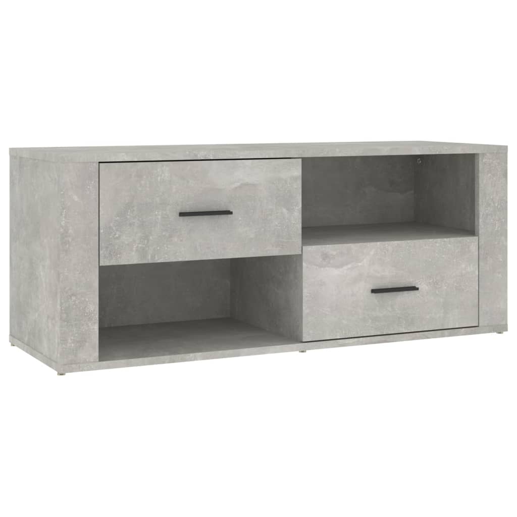 Tv-meubel 100x35x40 cm bewerkt hout betongrijs