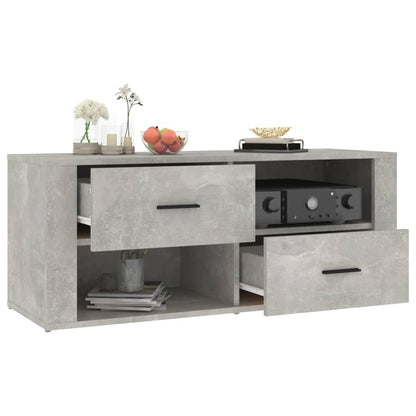 Tv-meubel 100x35x40 cm bewerkt hout betongrijs