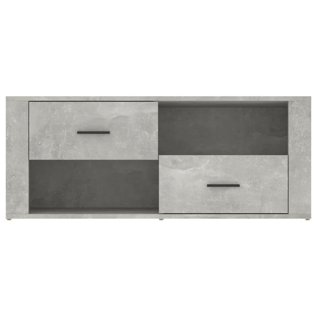 Tv-meubel 100x35x40 cm bewerkt hout betongrijs