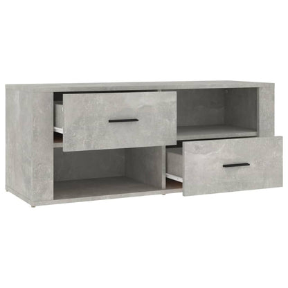 Tv-meubel 100x35x40 cm bewerkt hout betongrijs