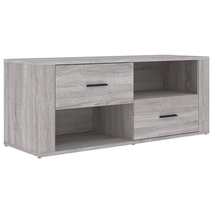 Tv-meubel 100x35x40 cm bewerkt hout grijs sonoma eikenkleurig