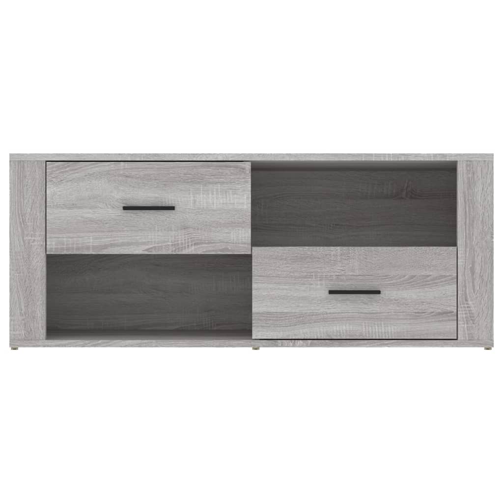 Tv-meubel 100x35x40 cm bewerkt hout grijs sonoma eikenkleurig