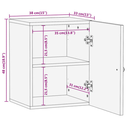 Badkamerwandkast 38x33x48 cm massief acaciahout