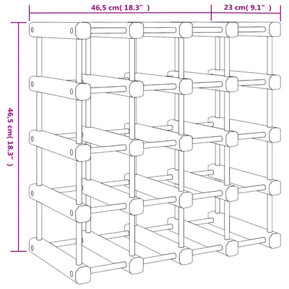 Wijnrek voor 20 flessen 46,5x23x46,5 cm massief grenenhout