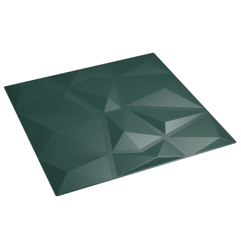 24 st Wandpanelen diamant 6 m² 50x50 cm XPS groen