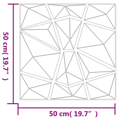 24 st Wandpanelen diamant 6 m² 50x50 cm XPS groen